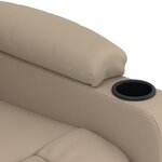 vidaXL Fauteuil de massage électrique Cappuccino Similicuir