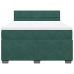 vidaXL Sommier à lattes de lit et matelas Vert foncé 140x200cm Velours