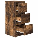 vidaXL Buffet chêne fumé 29 5x34x76 cm bois d'ingénierie