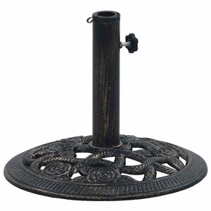 vidaXL Socle de parasol Noir et bronze 9 kg 40 cm Fonte