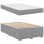 vidaXL Cadre de lit avec matelas Gris clair 120 x 200 cm tissu
