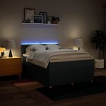vidaXL Sommier à lattes de lit avec matelas Bleu 140x200 cm Tissu