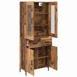 vidaXL Haut Armoire avec tiroir 2 Pièces Bois ancien Bois d'ingénierie