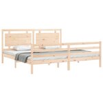 vidaXL Cadre de lit sans matelas bois massif