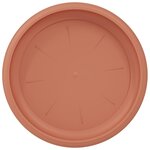 vidaXL Plateau à fleurs rond 24 Pièces Rouge brique Ø 14 x 2 cm Plastique