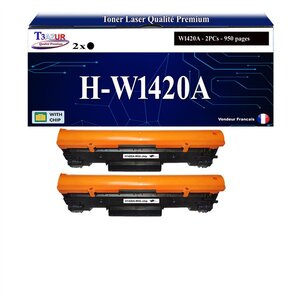 T3AZUR -2x Toners compatibles avec HP W1420A (142A) pour HP LaserJet MFP M139  M139w M140 M140w M141 M141w M142 M142w