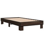 vidaXL Cadre de lit chêne marron 90x200 cm bois d'ingénierie et métal