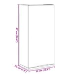 vidaXL Armoire de salle de bain murale Gris béton 32x20x67 cm