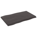 vidaXL Dessus de table bois massif traité bordure assortie