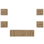 vidaXL Ensemble meuble TV 6 Pièces Chêne artisanal Bois d'ingénierie