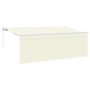 vidaXL Auvent Rétractable Crème 400 x 200 cm Polyester et Aluminium