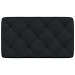 vidaXL Coussin de tête de lit noir 90 cm tissu
