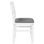 vidaXL Chaises à manger coussins 2 Pièces blanc bois massif caoutchouc