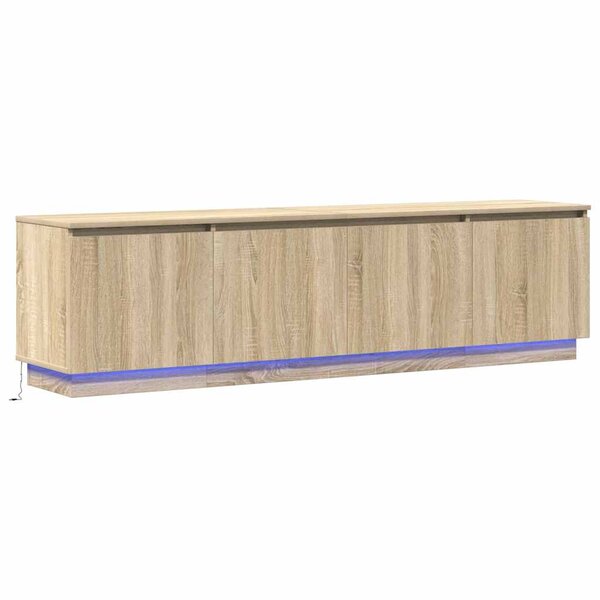 vidaXL Meuble TV Chêne Sonoma 180 x 38 x 49 cm Bois d'ingénierie