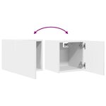 vidaXL Meubles TV muraux 4 Pièces Blanc 30 5x30x30 cm