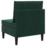 vidaXL Canapé moyen avec rangement Vert foncé Velours