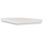 vidaXL Cadre de lit avec LED sans matelas blanc 160x200 cm