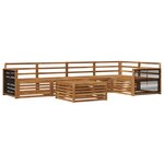 vidaXL Ensemble de canapés d'extérieur 6 Pièces Naturel