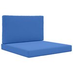 vidaXL Coussin de canapé d'extérieur Polyester Bleu royal 80 x 80 cm