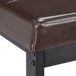 Banc banquette range chaussures ouvert synthétique support grillage métal 115 cm marron 13_0000367_3
