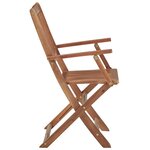vidaXL Chaises pliables de jardin lot de 4 avec coussins Bois d'acacia