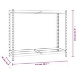 vidaXL Porte-pneus à 2 niveaux 4 Pièces Argenté 110x40x110 cm Acier