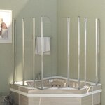 vidaXL Enclos de bain 120x140 cm Verre trempé Transparent
