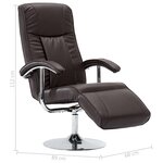 vidaXL Fauteuil TV marron similicuir