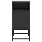 vidaXL Tables de chevet 2 Pièces noir 36x39x78 cm acier