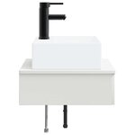 vidaXL Basin de lavage mural Blanc 40 x 41 x 39 cm Bois d'ingénierie