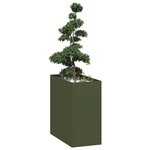 vidaXL Jardinière vert olive 40x80x80 cm acier