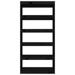 vidaXL Bibliothèque/Séparateur de pièce Noir 80x30x167 4 cm Pin massif