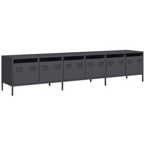 vidaXL Meuble TV anthracite 202x39x43 5 cm acier laminé à froid
