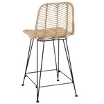 vidaXL Chaise de bar 2 Pièces Naturel 44 5 x 54 5 x 97 5 cm