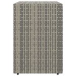vidaXL Armoire de rangement jardin Gris 100x55 5x80 cm Résine tressée