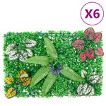  vidaXL Clôture à plantes artificielles 6 Pièces vert 40x60 cm