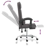 Fauteuil de massage inclinable de bureau informatique étude similicuir gris 02_0025404