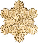 Monnaie GOLDEN SNOWFLAKE Flocon de Neige Or 5$ Cook Islands (PRÉCOMMANDE)