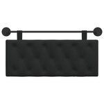 vidaXL Tête de lit suspendue Noir Tissu