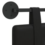 vidaXL Tête de lit suspendue Noir Simili cuir