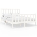 vidaXL Cadre de lit Blanc Bois de pin massif 160x200 cm