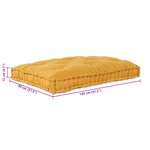 Coussin de canapé sur palette vidaXL en tissu jaune