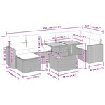 vidaXL Salon de jardin 5 Pièces avec coussins noir résine tressée acacia