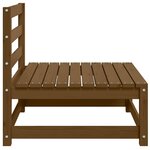 vidaXL Canapé central de jardin avec coussins crème Bois de pin massif