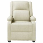 vidaXL Fauteuil inclinable Blanc Similicuir