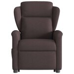 vidaXL Fauteuil inclinable de massage électrique Marron foncé Tissu