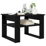 vidaXL Table basse Chêne noir 64 x 54 x 44 cm Bois d'ingénierie