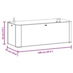 vidaXL Lit surélevé de jardin avec système d'arrosage Moka 100x43x33cm