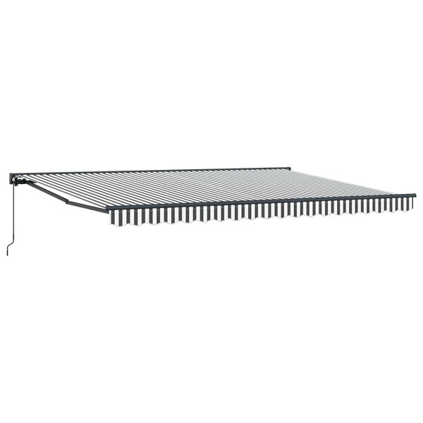 vidaXL Auvent rétractable manuel Anthracite et blanc 5 × 3 5 m