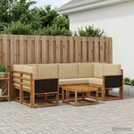 vidaXL Ensemble de canapés d'extérieur 5 pc Naturel